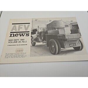 AFV NEWS MAY/SEP 1985 Vol 20 no2 Reference for modeling tanks